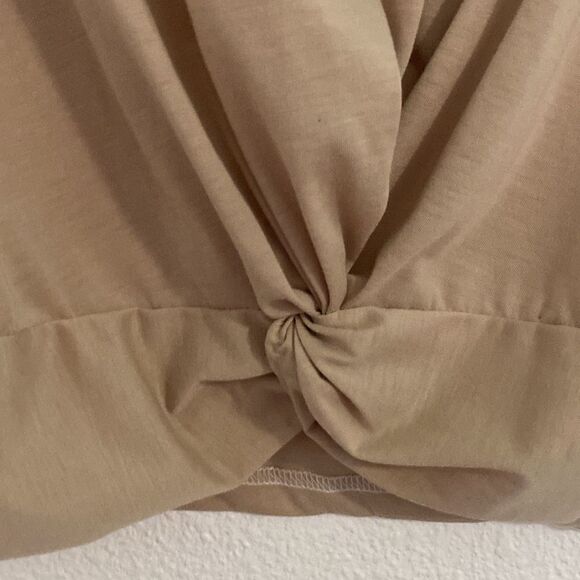 NWOT-pixie lady tan twist front tank size 1X - Picture 4 of 6